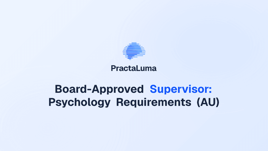 Board-Approved Supervisor: Psychology Requirements (AU)