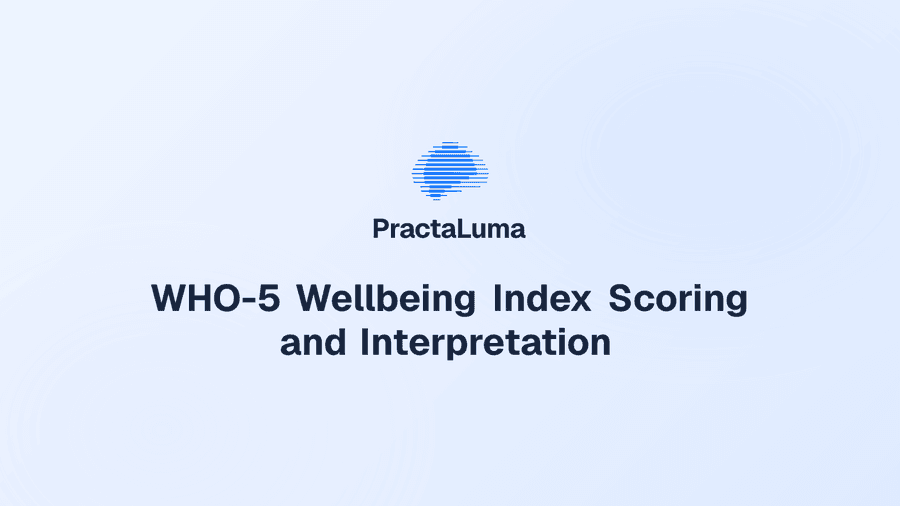 WHO-5 Wellbeing Index Scoring and Interpretation